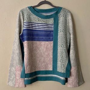 Anthropologie 9-H15 STCL Patchwork Sweater